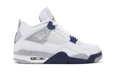 Jordan 4 Retro Midnight Navy DH6927-140 Size 11.5 BRAND NEW. READY TO SHIP Jordan 4 White Cement, Jordan 4 White, Basketball Silhouette, Jordan 4’s, Jordan Retro 4, Tinker Hatfield, Jordan 4s, White Cement, Retro 4