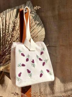 Cheap Embroidered Canvas Bag For Everyday Use, Affordable Everyday Embroidered Canvas Bag, Affordable Embroidered Everyday Canvas Bag, Cheap Floral Embroidered Pouch Bag, Cheap Embroidered Pouch Bag, Cheap Embroidered Bags For Daily Use, Floral Embroidered Pouch Bag, Cute Makeup Pouch, Purple Mimosa