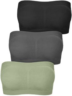 PRICES MAY VARY. Material: made of fabric, this breathable, comfortable and lightweight material is for many times wearing, seamless bandeau bra has removable pads that is soft and works well in providing protection Basic and easy matching: several colors for your choice, soft bra is always the basic style for daily wearing, its simple color can match with clothes well; Warm note: please allow slight size errors due to manual measurement. Size for choosing: S, M, L, XL, XXL, XXXL size for you, w Tube Top Bra, Yoga Kurse, Strapless Bralette, Top Bra, Bra Brands, Bandeau Bra, Soft Bra, Everyday Bra, Simple Colors