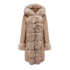 F00205453-314 Parka Women, Long Parka, Fur Parka, Padded Coat, Cotton Coat, Faux Fur Collar, Cotton Pads, Padded Jacket, Fur Collars