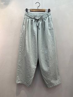 "Women's Organic Twill Cotton 100% Wide Legs Baggy Pants Size One size, good for US size 4-12 Waist width 32cm /12.6\" Length 82cm /32.3\" Fabric and Care Organic twill cotton 100% Machine washable and tumble dry Made in S Korea" Casual Baggy Wide Leg Pants For Spring, Spring Casual Wide Leg Pants, Spring Cotton Cargo Pants, Solid Wide Leg Cotton Bottoms, Spring Cotton Trousers, Casual Plain Bottoms For Summer, Casual Plain Summer Bottoms, Cotton Harem Pants With Pockets For Spring, Spring Cotton Harem Pants With Pockets