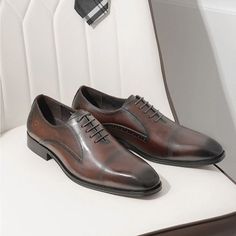 Introducing the ExoticaLux Pointed Toe Brogue Shoes, crafted with genuine cow leather for the utmost sophistication and style. With a pointed toe shape and lace-up closure, these shoes exude elegance and ensure a secure and comfortable fit. The rubber outsole provides excellent traction, making them suitable for any occasion. Elevate your style to new heights with the timeless and versatile ExoticaLux Pointed Toe Brogue Shoes. Order your pair today and step into a world of sophistication. Gentleman's Wardrobe, Brogue Shoes, Casual Everyday, Travel Backpack, Full Grain Leather, Signature Style, Cow Leather, Accessories Shop, Dressing Up