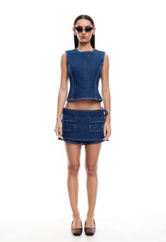 COUNTRYSIDE TOP - BLUE DENIM April Fashion, Jean Set, Denim Country Outfits, Matching Denim Set, Denim Co Ord, Blue Denim Festival Top, Light Blue Top Outfit, Denim Top Outfit Ideas, Denim Set