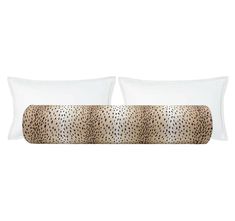 two pillows with leopard print on them