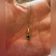 Real Emerald Necklace With Earrings From Colombia Emerald Are About A 2 Cm In Size Elegant Dangle Emerald Necklace Gift, Classic Emerald Dangle Jewelry, Yellow Gold Emerald Dangle Jewelry, Colombia Necklace, Real Emerald Necklace, Emerald Necklaces, Emerald Necklace, Emerald Earrings, Necklace And Earrings