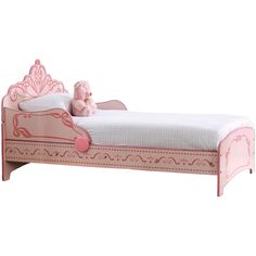 Julianna Bed - QK1052878_FURA_PRI_OL Toddle Room, Pink Twin Bed, Twin Bedroom Sets, Headboard Shapes, Pink Bed, Twin Size Bed, Headboard With Lights, Headboard Design, Scalloped Design