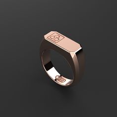 The rose gold of this 18k ring along with its modern lines design creates a piece full of purity and presence.Very suitable for any moment and any situation, it gives its wearer a fresh and forceful air in terms of intentions.A jewel that dresses by itself and that can also be accompanied with others but always taking into account the sobriety and poise. Metal: 18k Rose Solid Gold Dimensions: 7.5 mm W x 24.5 mm L 100% Handcrafted Package: Iconic Seekers Gift Box Solid Gold items are considered as custom order.Production and shipping takes 15 days.This item is final sale and can't be exchanged or returned.Taxes, duties and shipping costs are included on price. CARE METAL: To carefully wipe this jewel, use the supplied polishing cloth, then remove any residual tarnish with mild diluted soap. Elegant Rose Gold Signet Ring With Polished Finish, Luxury Rose Gold Open Engraved Ring, Luxury Engraved Rose Gold Open Ring, Luxury Rose Gold Signet Ring For Wedding, Luxury Rose Gold Wedding Signet Ring, Rose Gold Luxury Signet Ring As Gift, Luxury Rose Gold Signet Ring For Anniversary, Luxury Rose Gold Signet Ring For Gift, Rose Gold Engraved Open Ring For Formal Occasions