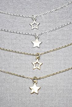 Mother Daughter Twinning Necklaces| Star Charm Necklaces| Mother Daughter Star Necklace Set| Persona Star-shaped Charm Necklaces For Jewelry Making, Nickel-free Star Necklace In Celestial Style, Nickel-free Star-shaped Celestial Necklaces, Celestial Star-shaped Nickel-free Necklaces, Nickel-free Star-shaped Celestial Necklace, Mother Daughter Twinning, Necklaces Star, Necklaces Personalized, Necklaces Minimalist