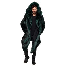 Brand New! Made In La, Ca. By Furrocious Furr Men’s Desert Warrior Coat Features High Quality Faux Fur. Lined With Super Soft Cuddle Minky Fabric. Over Sized Fur Lined Hood And Large Lapel. 2 Deep Zipper Pockets On The Inside Front Sides (Large Enough For A Water Bottle). 2 Outside Pockets To Keep Your Hands Warm. 6" Invisible Zipper Id "Secret" Pocket On The Inside Left Chest Lining. 3 Outside Button Closures. Inside Back Pack Straps To Wear The Coat Like A Backpack When You Are Hot. Length Is Green Fall Outerwear For Cosplay, Green Outerwear For Fall Cosplay, Green Fall Cosplay Outerwear, Green Winter Outerwear For Cosplay, Green Winter Cosplay Outerwear, Green Fall Costume Outerwear, Winter Costume Long Coat, Winter Costume Outerwear With Faux Fur Lining, Desert Warrior