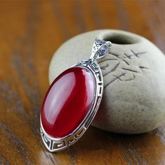 Ruby Necklace Pendant, Silver Rings With Stones, Ruby Pendant, Garnet Earrings, Silver Work, Vintage Pendant, Silver Style, Tough Times, Red Ruby