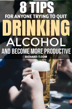 people toasting with beer glasses and the words 8 tips for anyone trying to out drinking alcohol