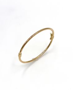 14K Yellow Gold Plain Baby Bangle. Ceremonial Yellow Gold Bangle, Traditional Gold Bangle With Polished Finish, Ceremonial Gold Bangle With Polished Finish, Adjustable Gold Baby Bangles, Adjustable Yellow Bangle, Plain Bangles, Baby Bangles, Bangle Bracelets, Gold Bracelet