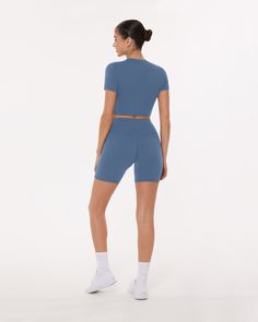 Your dreamiest casual crop top—a buttery-soft short-sleeve tee for feeling wrapped up in luxury from running errands to all-day movie marathons. Features a classic crew neckline and light compression with a smooth body-hugging feel.-->✦LUXECLOUD COLLECTION✦ Easy to put on styles you’ll never want to take off. Feels-like-nothing fabric and flattering silhouettes for all-day, everyday comfort.✦KEEP IT LIGHT✦ Buttery soft with a luxe feel for coffee-shop dates, catching flights, and golden-hour wal Catching Flights, Athleisure Shorts, Catch Flights, Crop Top Casual, Movie Marathon, Crop T Shirt, Dangle Necklaces, Marathons, Soft Shorts