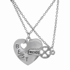 FREE SHIPPING! Gender: Women/UnisexNecklace Type: Pendant NecklacesStyle: VintageChain Type: Link ChainShape\pattern: Heart/KeyPendant Size: 2.4X2.4cmIs Customized: NoItem Type: NecklacesMaterial: Metal Alloy Friends Puzzle, Necklaces Heart, Bff Stuff, Bff Things, Bff Jewelry, Lock Jewelry, Friend Stuff, Key Pendant Necklace, Bff Necklaces