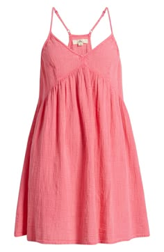 If you have to leave the beach or pool, keep it cute in a gauzy cotton cover-up done in a flowy fit. 25" center front length (size Medium) Sweetheart neck Adjustable straps Unlined 100% cotton Machine wash, dry flat Imported Cider Pink Dress, Pink Summer Maxi Dress, Cotton V-neck Beach Dress For Day Out, Cotton V-neck Sundress For Beach, Cotton V-neck Sundress For The Beach, Sleeveless Cotton Mini Dress For Beach Cover-up, V-neck Cotton Beach Dress For Vacation, Chic Cotton Sundress For Beach Season, Summer Beachy Cotton Sundress