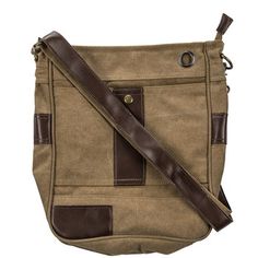 Stow all your belongings in style with Dark Beige Heavy Canvas Crossbody Bag! This fabulous bag is made of dark beige canvas, and it features brown faux leather details a front pocket, a back zippered pocket, and an adjustable strap to wear it on one shoulder or over your body. Express yourself with customizable accessories! Dimensions: Length: 12 1/2" (24 5/8" Including Strap) Width: 10 1/2" Depth: 3 1/2" Khaki Canvas Bag For On-the-go, Brown Shoulder Canvas Bag With Zipper, Brown Crossbody Canvas Bag With Zipper Closure, Brown School Shoulder Canvas Bag, Brown Canvas Bag With Zipper For Daily Use, Brown Canvas Bag With Adjustable Strap For School, Brown Canvas Bag For School With Adjustable Strap, Casual Dark Tan Travel Bag, Casual Khaki Shoulder Bag With Canvas Lining