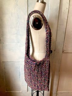 "Handmade crocheted handbag  Can be worn as a crossbody bag Blue fuchsia tan and yellow wool  2 straps  14\" long  12\" wide  Straps 35\" long - 1.25\" wide  Condition - very good vintage" Bohemian Shoulder Bag With Adjustable Strap For Fall, Bohemian Shoulder Bag With Long Strap, Bohemian Shoulder Bag With Long Strap For Everyday Use, Bohemian Shoulder Bag For Everyday Fall Use, Bohemian Shoulder Bag For Everyday Fall, Everyday Bohemian Shoulder Bag For Fall, Handmade Fall Shoulder Bag, Festival Crochet Tote Bag With Adjustable Strap, Handmade Rectangular Shoulder Bag For Fall