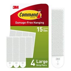 3m command damage - free hanging strips, 4 / pkg by command