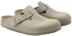 Birkenstock Clogs Vegan, Birkinsoks Clogs, Birkenstock Boston Vegan Khaki, Birkenstock Buckley Clog, Birkenstock Shearling-lined Boston Clogs, Black Birkenstock, Birkenstock Styles, Birkenstock Boston, Calf Muscles