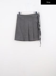 wrap-pleated-mini-skirt-co330 / Gray Casual Tie Waist Mini Wrap Skirt, Summer Pleated Skort For Workwear, Trendy Summer Cotton Pleated Skirt, Fitted Pleated Skirt For Summer Workwear, Trendy Cotton Pleated Skirt For Summer, Fitted Cotton Short Pleated Skirt, Fitted Short Cotton Pleated Skirt, Trendy Summer Pleated Skirt For Workwear, Casual Summer Pleated Skirt For Workwear