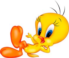 a yellow bird with blue eyes is holding an orange object