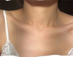 Gold Necklaces With Rectangular Stone, Minimalist Square Cut Jewelry For Gift, Elegant Rectangular Necklace With Delicate Chain, Dainty Necklace With Rectangular Pendant, Dainty Rectangular Clavicle Chain Pendant, Delicate Rectangular Chain Jewelry, Square Dainty Jewelry Gift, Minimalist Necklace With Rectangular Stone As Gift, Delicate Rectangular Jewelry With Delicate Chain