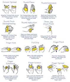 Hand exercises for putty Finger Stretching Exercises, Hand Physical Therapy, Occupational Therapy Home Exercise Program, Wrist Therapy Exercises, Pt Exercises For Wrist, Occupational Therapy For Geriatrics, Wrist Physical Therapy Exercise, Occupational Therapy Exercises, Carpel Tunnel Exercises