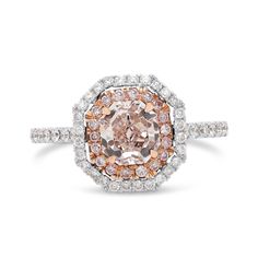 unique rose gold engagement rings Fancy Light, Fancy Lights, Double Halo, Rose Gold Engagement, Gold Engagement Ring, Rose Gold Engagement Ring, Gold Engagement, Pink Diamond, Gold Engagement Rings