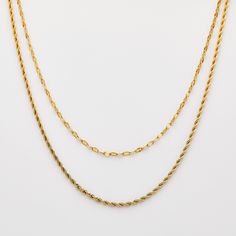 Cheap Gold Necklaces With Latkans, Layered Fashion, Gold Piece, Donate To Charity, Drawstring Pouch, Gold Plated Silver, Rope Chain, The Two, Men Necklace