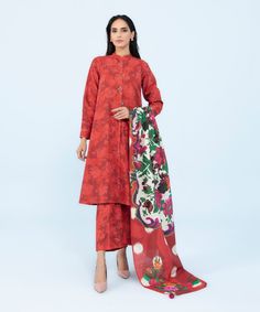 Sapphire U2DE-DY23V9-3 3 Piece Printed Khaddar Suit Winter Collection