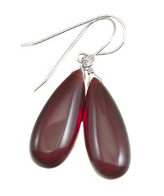 Ruby Red Earrings Smooth Long Simulated Ruby Teardrop Drop Dangle Sterling Silver or 14k Solid Gold or Filled Classic Simple Rich Red 1.6 In Classic Drop Earrings With Polished Finish For Gift, Red Polished Earrings For Gift, Classic Drop Jewelry With French Hook, Classic Teardrop Jewelry With French Hook, Classic Teardrop French Hook Jewelry, Classic Long Drop Teardrop Earrings As Gift, Classic Long Drop Teardrop Earrings For Gift, Classic Dangle Drop Earrings As Gift, Red Teardrop Sterling Silver Jewelry