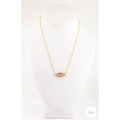 Experience the stunning beauty of our pretty Pink Chalcedony Necklace! This exquisite piece will captivate the senses with its lustrous pink hues and delicate gold chain. Add a touch of timeless beauty and elegance to any outfit with this must-have accessory. The combination of dusty rose pink chalcedony and bright gold chain create a romantic charm that is destined to become a jewelry box staple. The exquisite marquise-shaped chalcedony gemstone, delicately sits in a vermeil bezel that shimmers Elegant Pink Chain Necklace With Delicate Chain, Delicate Adjustable Gold Chain Necklace, Pink Gold-plated Jewelry With Adjustable Chain, Pink Gold Plated Jewelry With Adjustable Chain, Elegant Pink Jewelry With Chain, Elegant Pink Jewelry With Chain Detail, Elegant Pink Charm Necklaces With Delicate Chain, Pink Necklaces With Delicate Adjustable Chain, Elegant Pink Charm Necklace With Delicate Chain