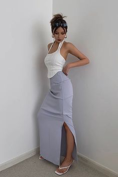 Item Type: BottomsMaterial: PolyesterPattern: PlainColor: Khaki. Black. BlueSize: S.M.L. Size (CM): Length Waist Hip S 95 64 88 M 96 68 92 L 97 72 96 Split Side Skirt, Casual Long Skirt, Long Skirt Casual, Rhinestone Dress, Plain Color, Dress Satin, Long Style, Bandage Dress, Mesh Dress