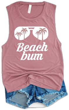 Sleeveless Beach Tops With Letter Print, Cotton Sleeveless Tank Top For Vacation, Pink Tank Top For Vacation, Sleeveless Cotton Tank Top For Vacation, Trendy Sleeveless Top For Poolside, Fun Sleeveless Beach Tank Top, Sleeveless Letter Print Tops For Vacation, Beach Letter Print Tank Top, Sleeveless Letter Print Tank Top For Beach