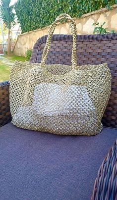 Crochet Gold Metallic Raffia Tote Bag Mesh Beach Woven - Etsy Chic Gold Handwoven Bag, Gold Crochet Travel Bag, Chic Gold Crochet Bag For Daily Use, Gold Handwoven Tote Bag, Gold Woven Shoulder Bag For Everyday Use, Gold Woven Shoulder Bag For Vacation, Gold Woven Shoulder Bag For Daily Use, Gold Rectangular Shoulder Bag For Vacation, Gold Rectangular Bags For Vacation