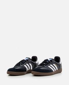 Lace-up shoes. Suede T-shaped toe in suede. Leather upper. Rubber sole. Color: black, white. Black Suede Adidas Sneakers, Adidas Originals Sneakers, Outdoor Men, Mens Sportswear, Sneaker Collection, Lace Up Shoes, Casual Sneakers, Men's Sneakers, Suede Leather