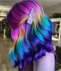 Cool Tone Hair Colors, Sunset Hair, Split Dyed Hair, Stuff Animals, Hair Creations, Funky Hairstyles, Hot Hair Styles