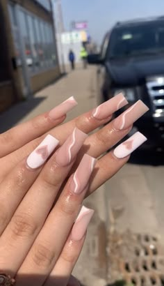 Freestyle Acrylic Nails Art Designs, Brown And Pink Nails, Pink And Brown Nails, Glam Acrylic Nails, Acrylic Nails Nude, Drip Nails, Ombre Acrylic Nails, Nail Designs Valentines