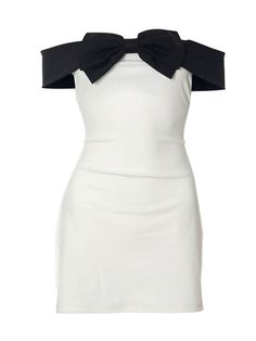 Get ready to make a statement with our elegant and chic Samyah Bow Neck Mini Dress in white. This off shoulder dress features a unique contrast color design and a daringly bold black big bow neck design. Perfect for fashion-forward individuals, this dress is the ultimate choice for making a statement at any party or cocktail event. From Alees Fashion Party & Cocktail Dress collection. Details Samyah Bow Neck Mini Dress in White Off Shoulder Contrast Color Design Black Big Bow Neck Design Elegant Summer Formal Dresses, Party Cocktail Dress, Coctail Dresses, Bodycon Dresses Casual, Popular Dresses, Cocktail Event, White Off Shoulder, Strapless Tops, Big Bow