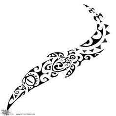 a black and white tattoo design with an arrow in the middle, on a white background