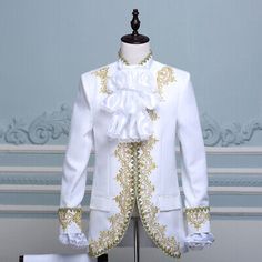 ad eBay - Men Victorian Suit Jacket Pants Hussar Longline Tunic Embroidered Formal Blazer - Buy Now, click the link (eBay) Prince Dress, Classic Palace, Prince Clothes, Palace Wedding, Formal Blazer, Most Beautiful Wedding Dresses, Men Classic, Black Embroidery, Dress Suit