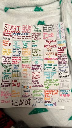 a bunch of words written in different languages on a blanket