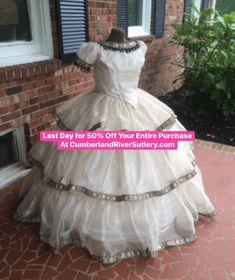 50% off ends tonight at CumberlandRiverSutlery.com Historical Costume, Gown Wedding, Ball Gowns Wedding, Ball Gown Wedding Dress, Gown Wedding Dress, Wedding Gowns