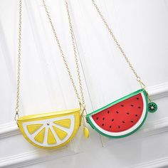 Women's Yummy Fruits Messenger Bag #fashion #streetstyle #jewelry #handbags #accessories #fashiontrends #whatdoiwear #womensaccessories #hairaccessories Funny Purses, Watermelon Purse, Harry Potter Cute, Staedtler Pens, Girls Messenger Bag, Novelty Purses, Glitter Bag, Pu Leather Bag, Leather Handbags Women