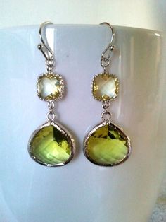 Elegant Yellow May Birthstone Jewelry, Faceted Yellow Jewelry For Wedding, Green Faceted Jewelry For Weddings, Lime Green Gemstone Jewelry For Wedding, Elegant Peridot Nickel-free Jewelry, Yellow Peridot Jewelry For May Birthstone, Nickel-free Peridot Elegant Jewelry, Lime Green Gemstone Wedding Jewelry, Elegant Nickel-free Peridot Jewelry