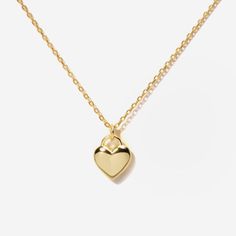 Puffed Heart 14K Gold Plated Necklace | Little Sky Stone Symbol Of Love, Puffed Heart, Gold Plated Necklace, Gold Filled Jewelry, Gold Plated Sterling Silver, Jewelry Plate, Pure Silver, Cable Chain, Heart Necklace