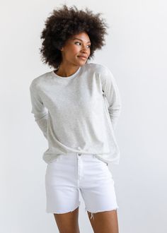 Women's Super Soft Classic Pima and Modal Crewneck Sweatshirt – Alice Walk Everyday Relaxed Sweatshirt, Relaxed Everyday Tops For Fall, Soft-washed Cozy Fit Tops For Everyday, Comfortable Everyday Tops With Soft Texture, Everyday Relaxed Fit Sweatshirt With Soft Texture, Casual Sweatshirt With Soft Texture For Everyday, Everyday Soft-washed Relaxed Fit Sweater, Everyday Relaxed Fit Soft Sweatshirt, Soft Texture Relaxed Fit Sweatshirt For Everyday