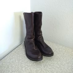 Preowned Fiorentini & Baker Brown Leather Moto Boots In Size 36. Heel Is 1". Shaft Height Is 10" And The Circumference 11". In Excellent Condition. Biker Boots, Leather Moto, On My Mind, Moto Boots, Brown Boots, Brown Leather, Women Shoes, Boots, Heels