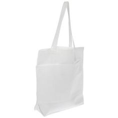 a white tote bag hanging from the side on a white background with clipping for text