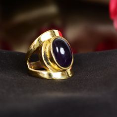 Amethyst ring, Brass ring, Gemstone ring, Handmade ring, Wedding ring, Vintage rings, Unique ring, Boho ring, Gift For her, Mothers day gift Gemstone -Amethyst Jewelery Category:-Handmade Ring Metal:-Brass -- T H E * Q U A L I T Y We buy raw gemstones directly from miners and then get them cut and polished at our workshop , Therefore saving some bucks (additional added fees and markups) avoiding a middle man and making sure of the authenticity of the gems. And we use top quality materials that a Wedding Ring Vintage, Middle Man, Rings Unique, Amethyst Gem, Purple Band, Unique Ring, Boho Ring, Brass Ring, Ring Metal